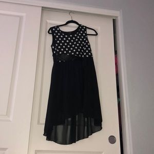 Polka dot high low dress